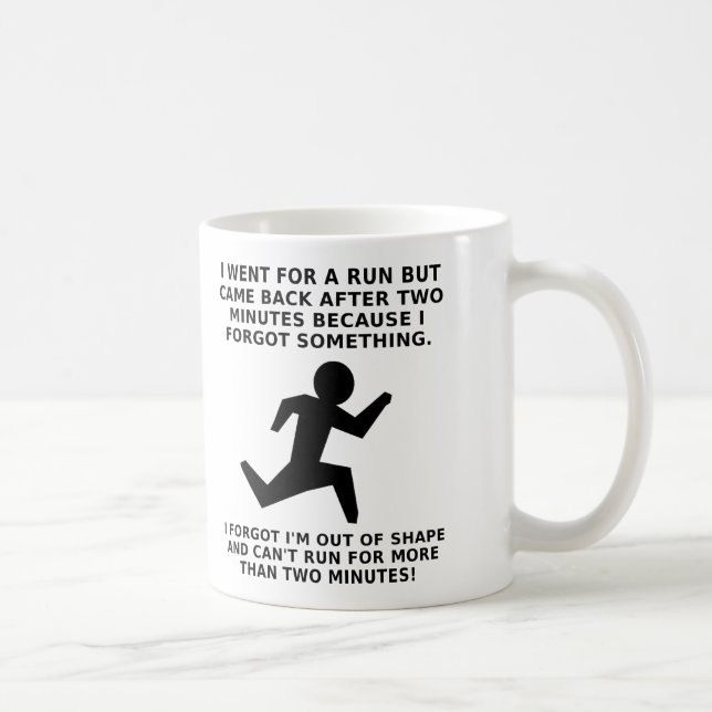 Run For Two Minutes Funny Mug (Right)