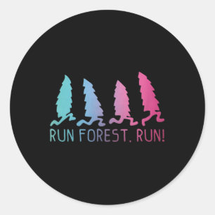 Run Forest Run Shirt Environmental Protection Classic Round Sticker