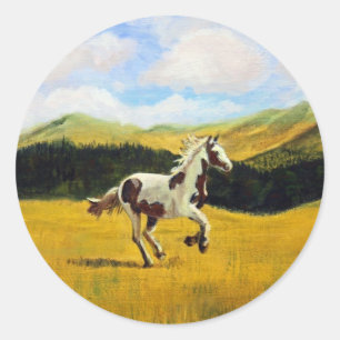 Run Free Classic Round Sticker