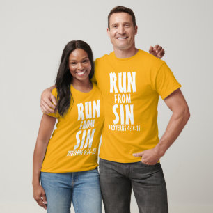 RUN FROM SIN, Christian T-Shirt