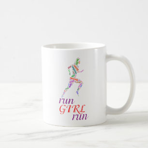 Run girl, run coffee mug