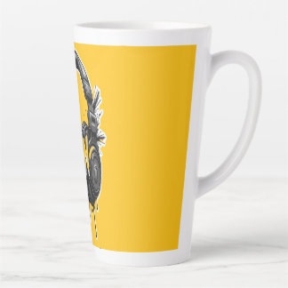 RUN Headphones Street Art Sticker Latte Mug