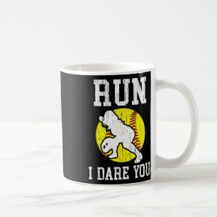Run I Dare You Girls Softll Catcher Softll Player Coffee Mug