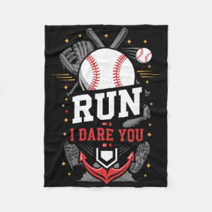 Run I Dare You Sell Catcher Softll Player Fleece Blanket