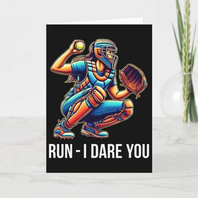 Run - I Dare You - Softll Catcher -  Card (Front)