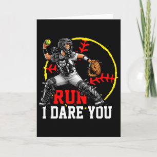 Run I Dare You Softll Catcher Graphic For Confiden Card