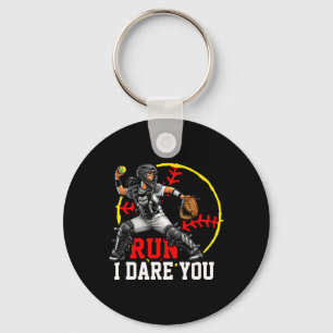 Run I Dare You Softll Catcher Graphic For Confiden Key Ring