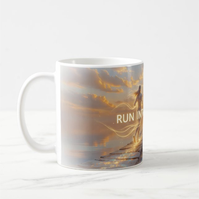 Run into the Light Ceramic Mug (Left)