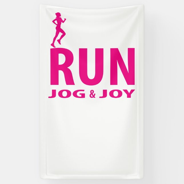 Run, jog and joy banner (Vertical)