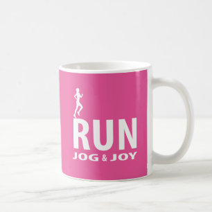 Run, jog and joy coffee mug