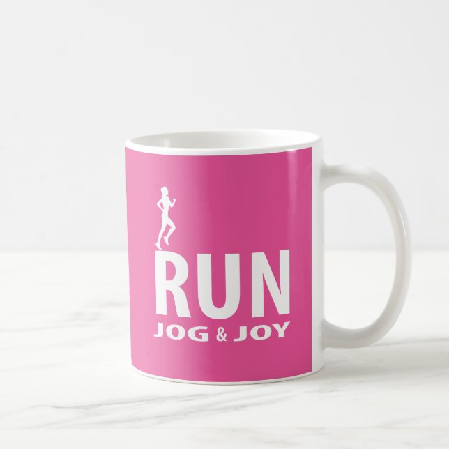 Run, jog and joy coffee mug (Right)
