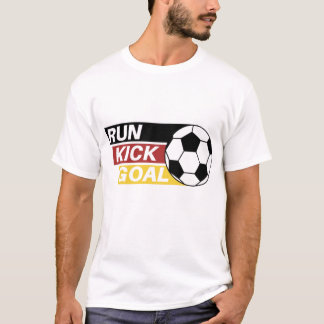 Run Kick Goal Soccer Design T-Shirt