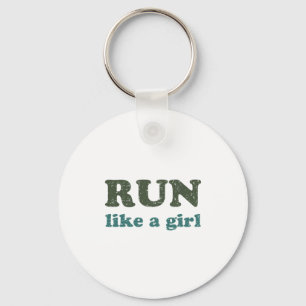 Run like a girl key ring