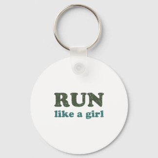 Run like a girl key ring