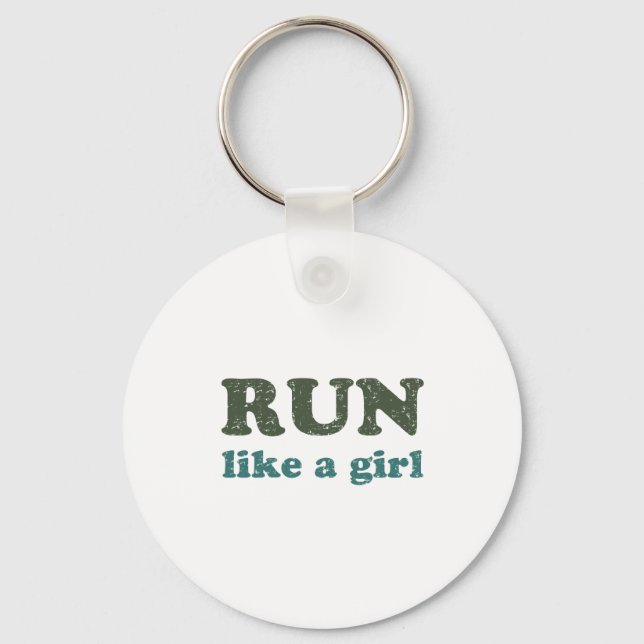 Run like a girl key ring (Front)