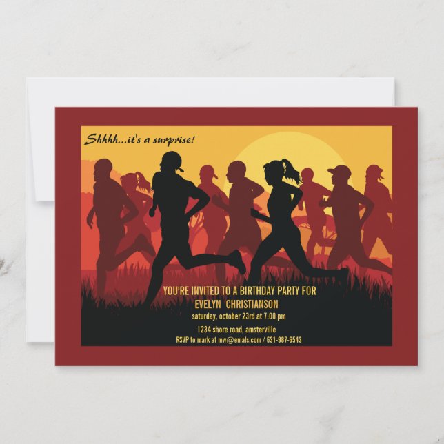 Run Like a Marathoner Invitation (Front)