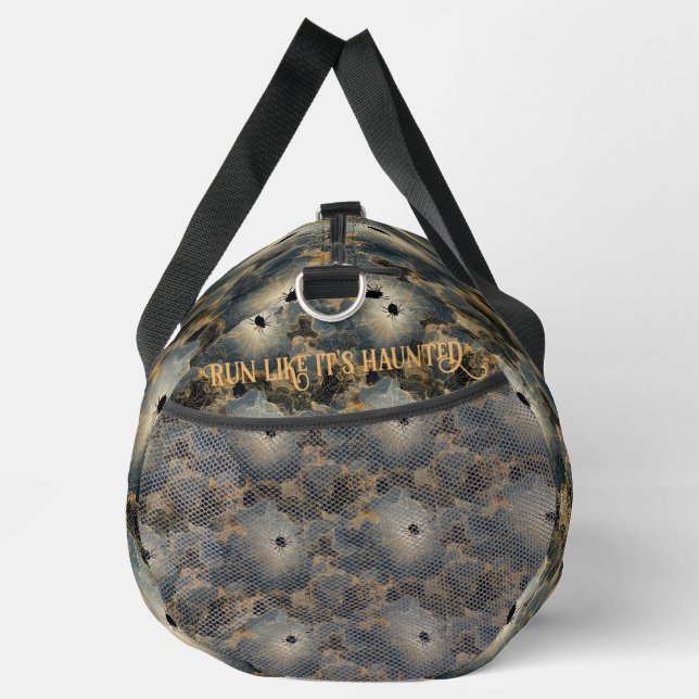 Run Like It’s Haunted Amber & Smoke Gothic Spider Duffle Bag (Right)