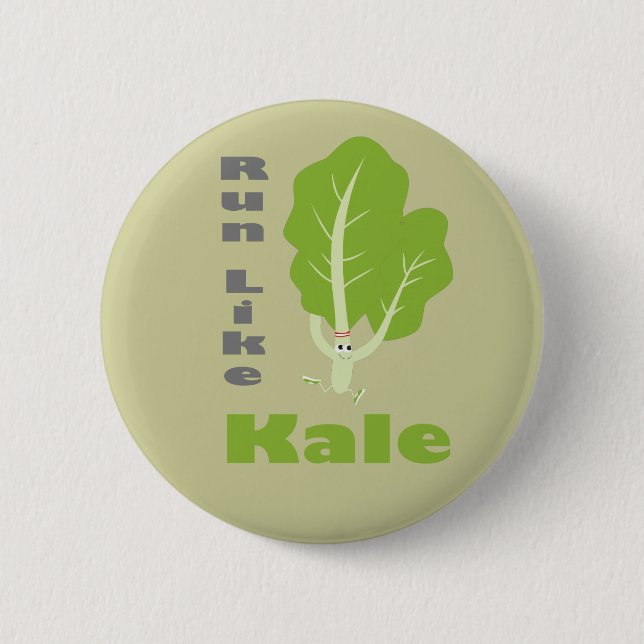 Run Like Kale! 6 Cm Round Badge (Front)