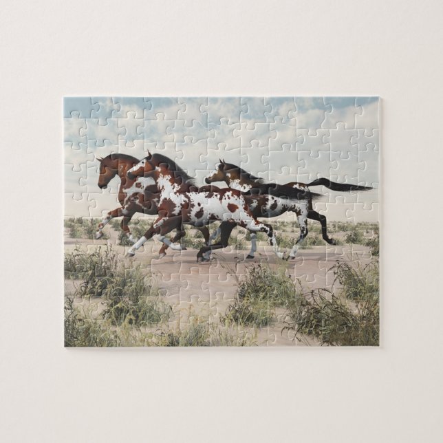 Run Like the Wind - Galloping Horses Puzzle (Horizontal)