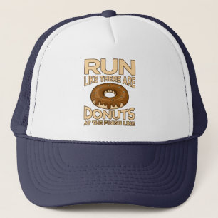 Run Like There Are Doughnuts Marathon Runner Runni Trucker Hat