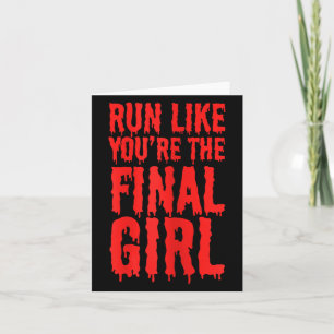 Run Like Youre The Funny Halloween Horror Movie Card