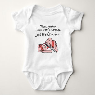 Run Marathon Just Like My Grandma Baby Bodysuit