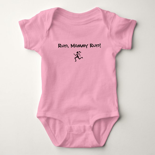 Run Mummy Baby Bodysuit (Front)