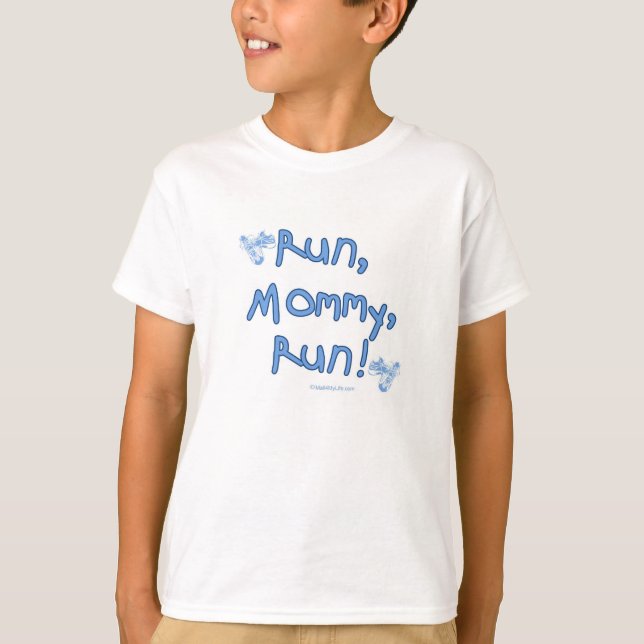 Run Mummy Run - Blue T-Shirt (Front)