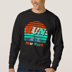 Run New York Sunrise City Silhouette Celebrate Run Sweatshirt