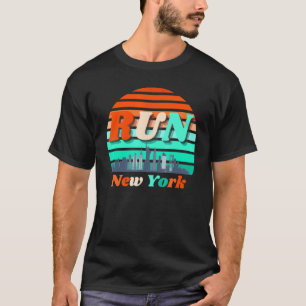Run New York Sunrise City Silhouette Celebrate Run T-Shirt