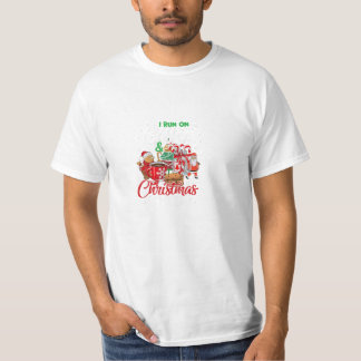 Run On Coffee And Christmas T-Shirt