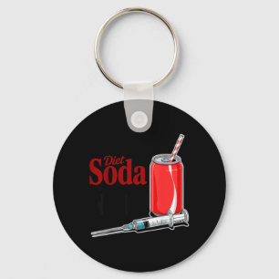 Run On Diet Soda And Insulin Diabetes Awareness Key Ring