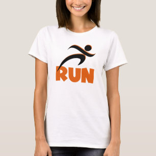RUN Orange Fitness Running T-Shirt