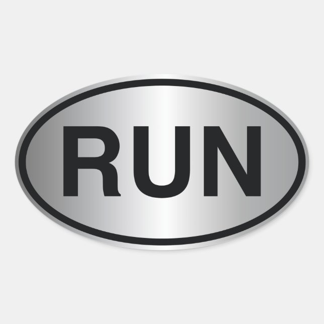 RUN OVAL STICKER (Front)
