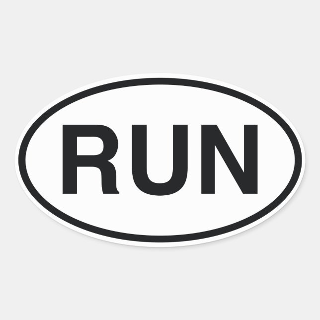 RUN OVAL STICKER (Front)