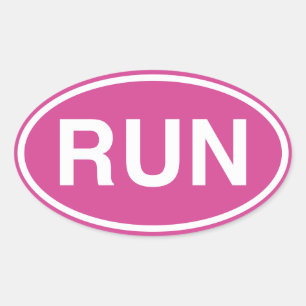 RUN OVAL STICKER