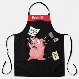 Run Pig Run! Polyester - Stain-Proof & Hilarious Apron