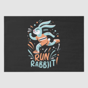 run rabbit marathon runner bunny cute tissue paper
