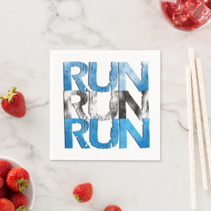 Run Run Run - Runner themed Paper Napkins