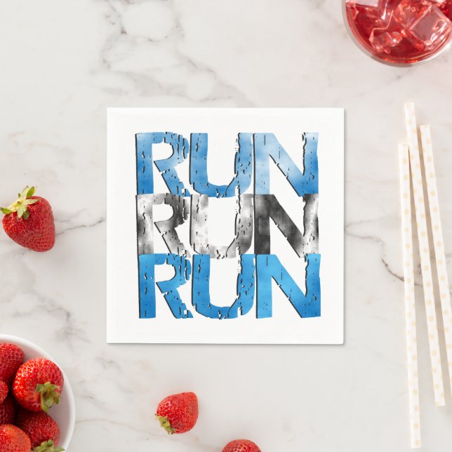Run Run Run - Runner themed Paper Napkins (Insitu)