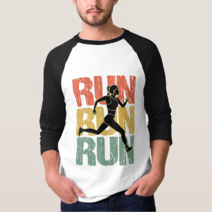Run Run Run - Vintage Runner Girl T-Shirt