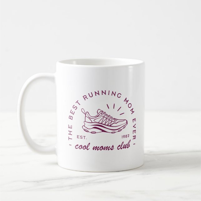 Run running cool mum club best runner funny quotes coffee mug (Left)