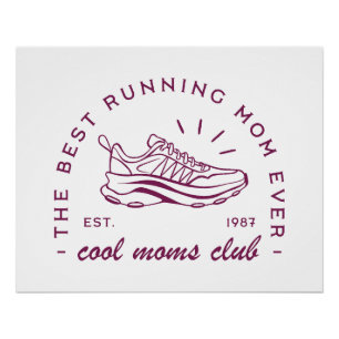 Run running cool mum club best runner funny quotes poster