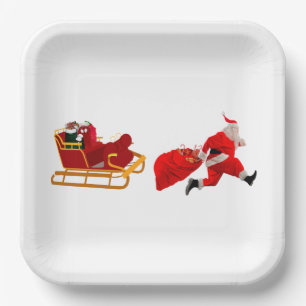 Run, Santa, Run! Paper Plates