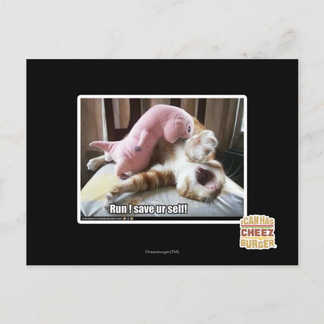 Run! Save ur self! Postcard (Front)