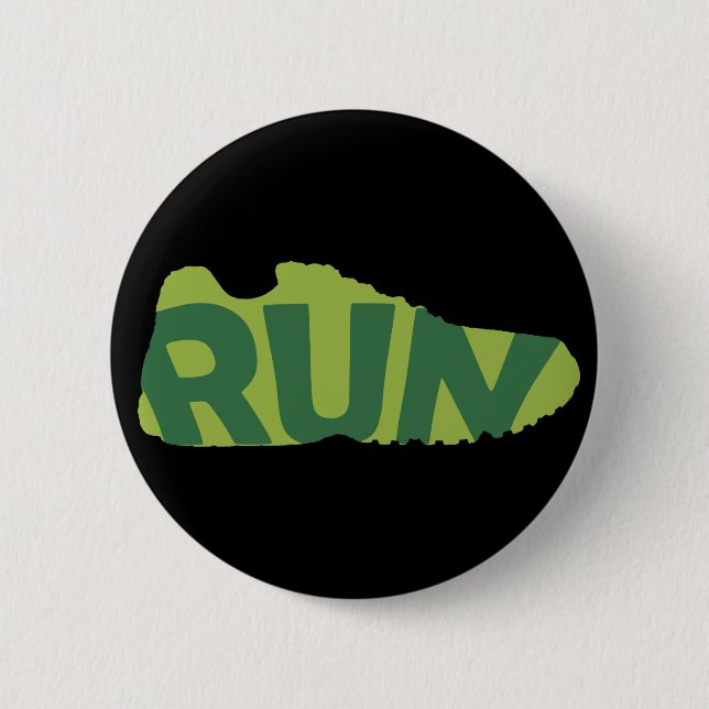 Run Shoe 6 Cm Round Badge (Front)