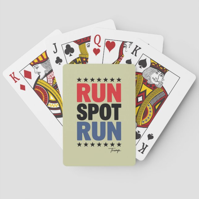Run Spot Run Trump 2024 Playing Cards (Back)