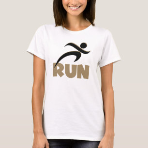 RUN Tan Fitness Running T-Shirt
