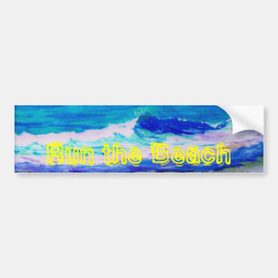Run the Beach Bumper Sticker