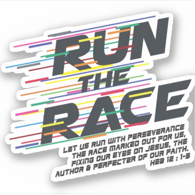 Run the Race Sticker (Front)